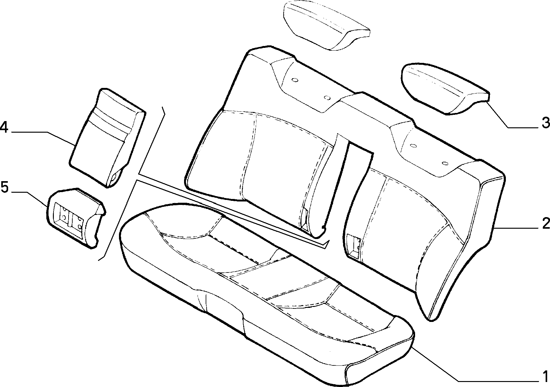 70615/00 REAR SEAT LINING 