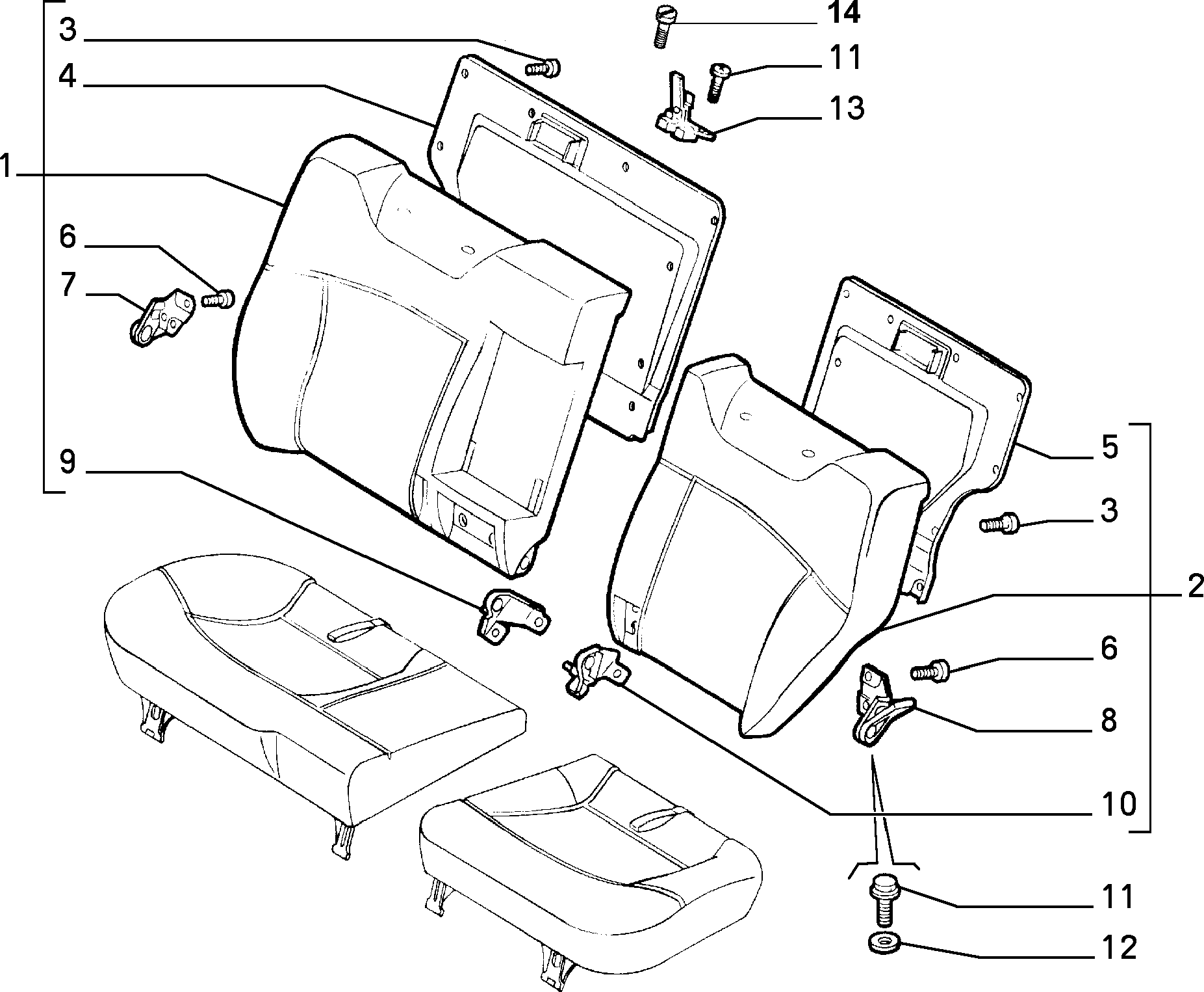 70613/02 REAR SEAT