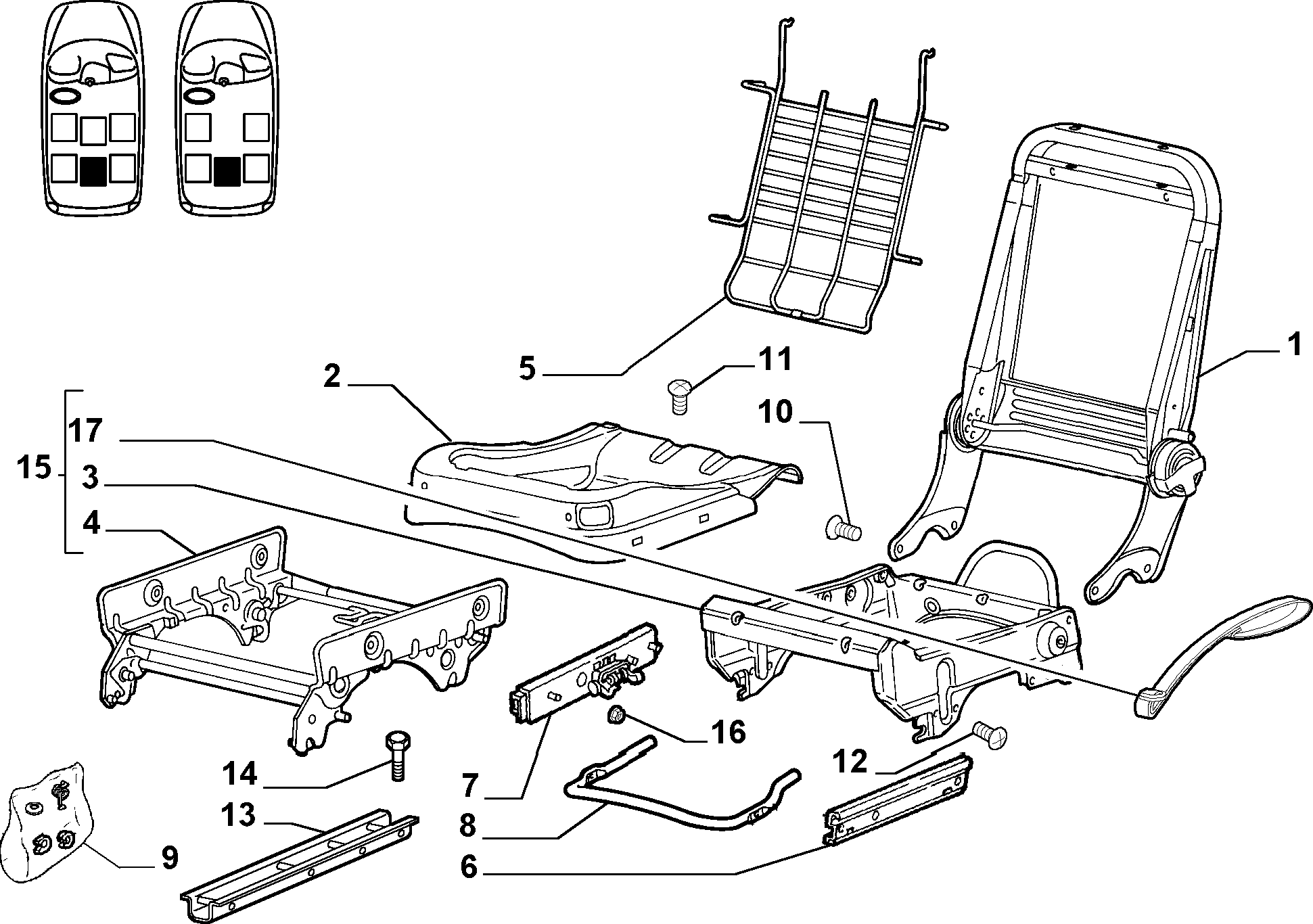 70613/01 REAR SEAT
