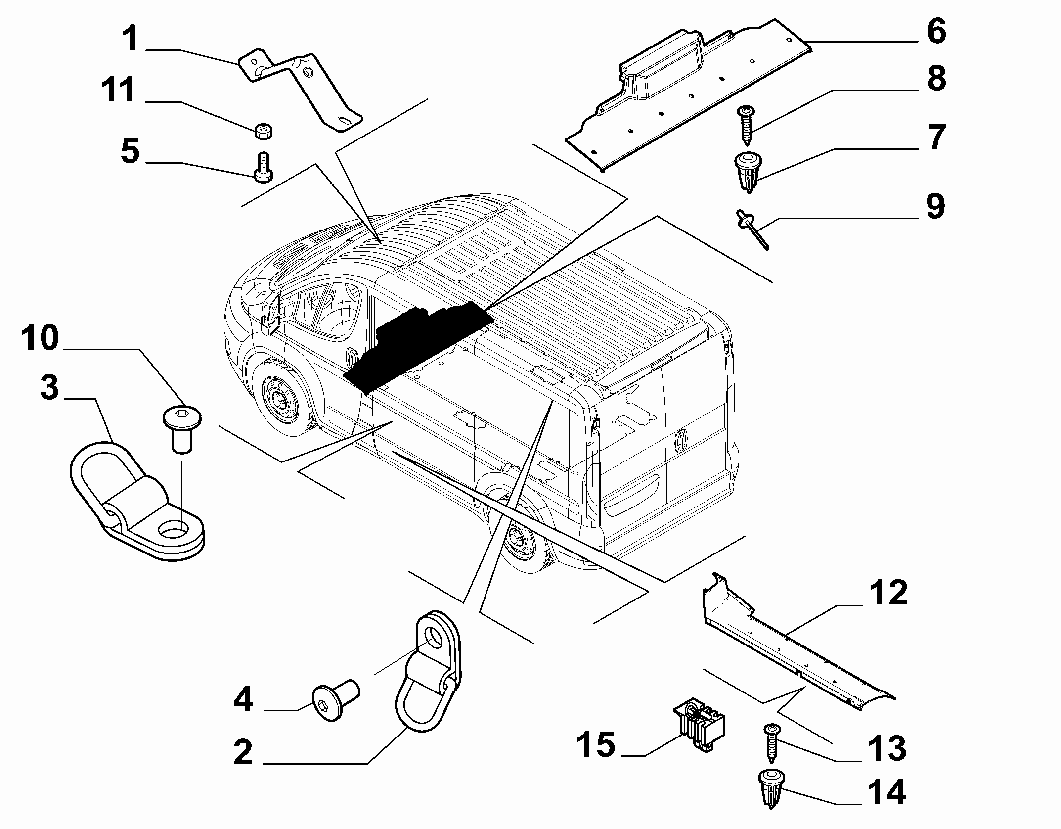 70521-030 PASSENGER COMPARTMENT MAT FASTENERS AND ACCESSORIES