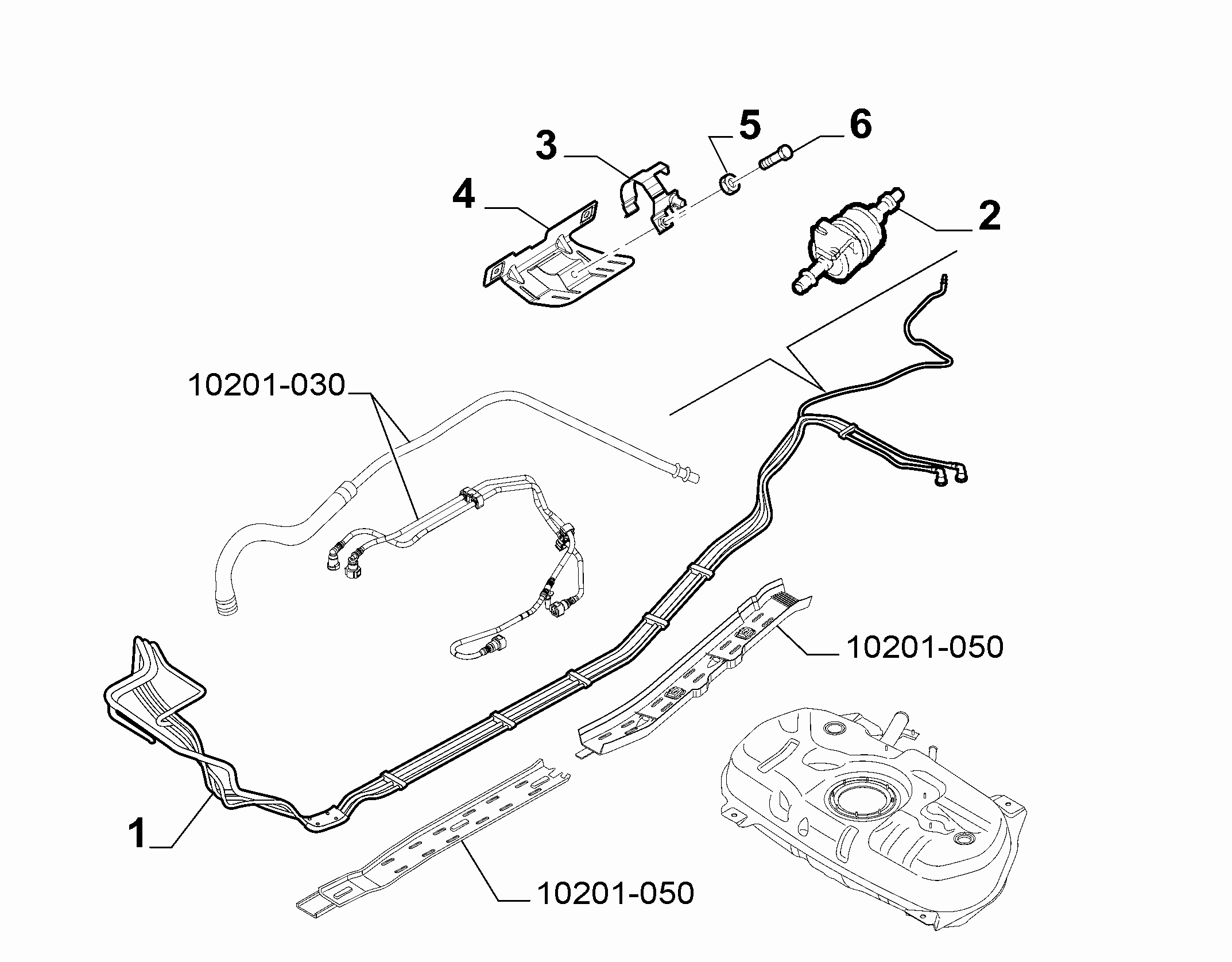10201-020 UNDERSIDE FUEL PIPES