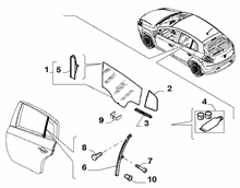 70136-030 REAR WINDOW AND CHANNEL RUNNER