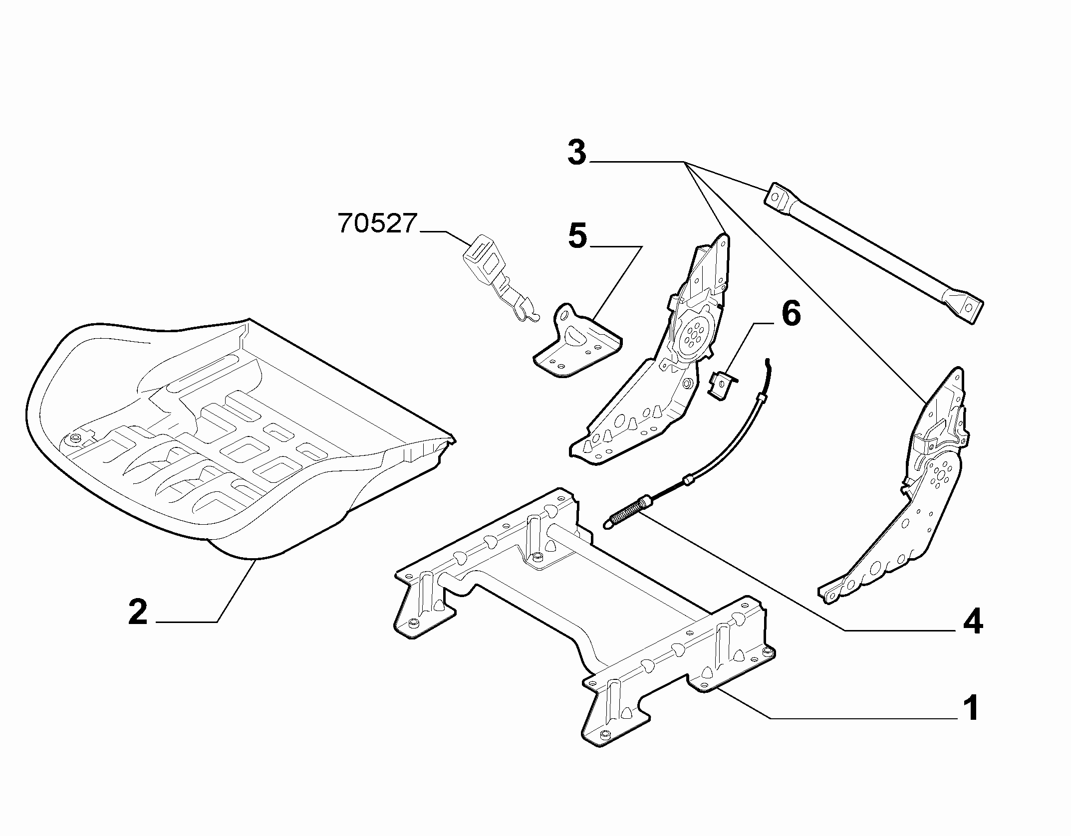 70601-020 FRONT SEAT FRAME
