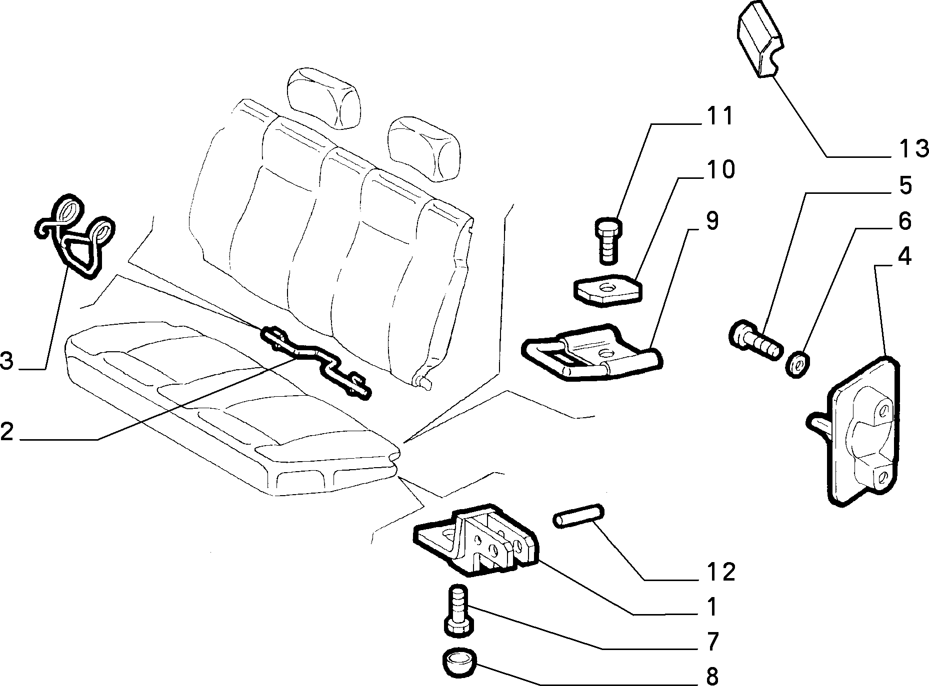 70613/00 REAR SEAT
