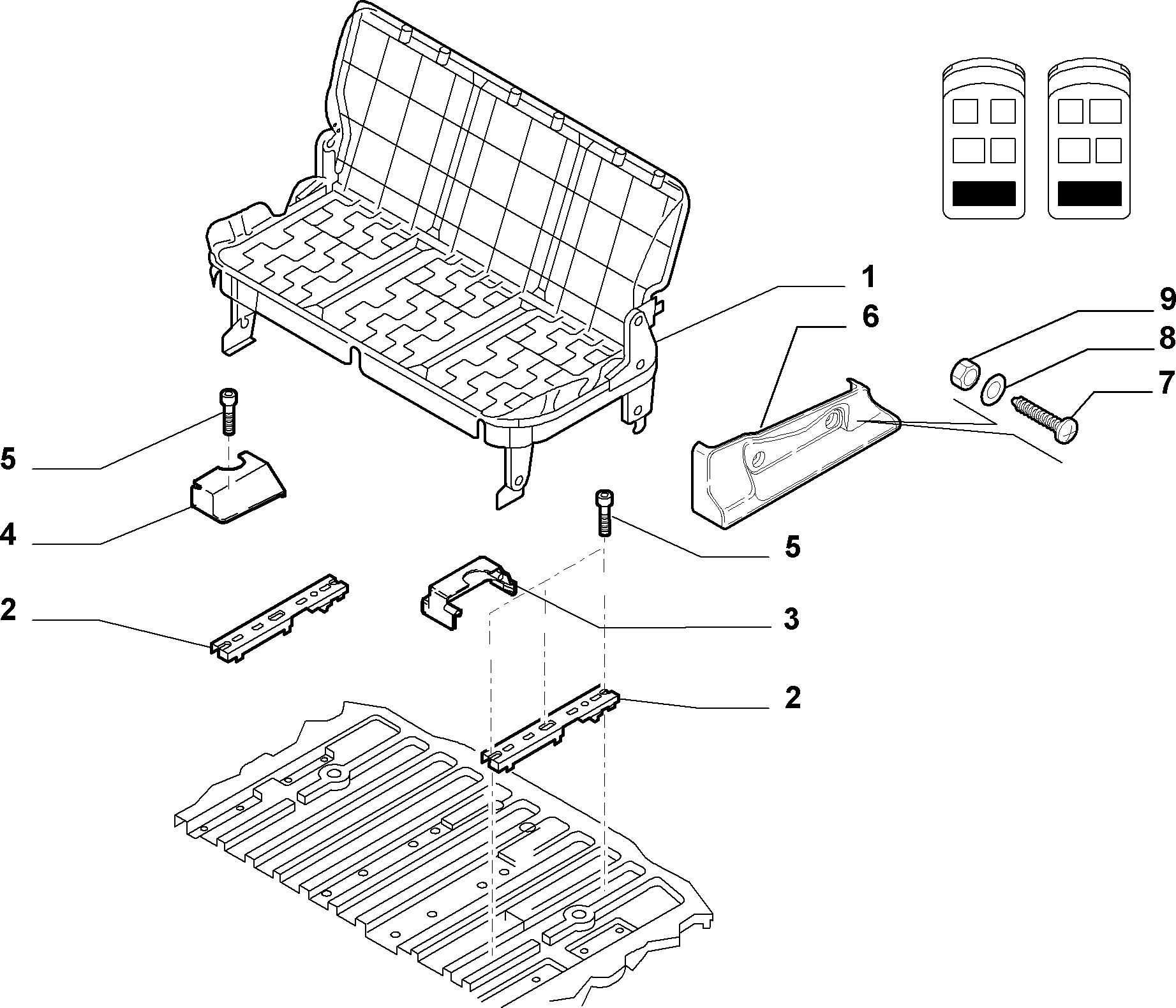 70613/00 REAR SEAT 