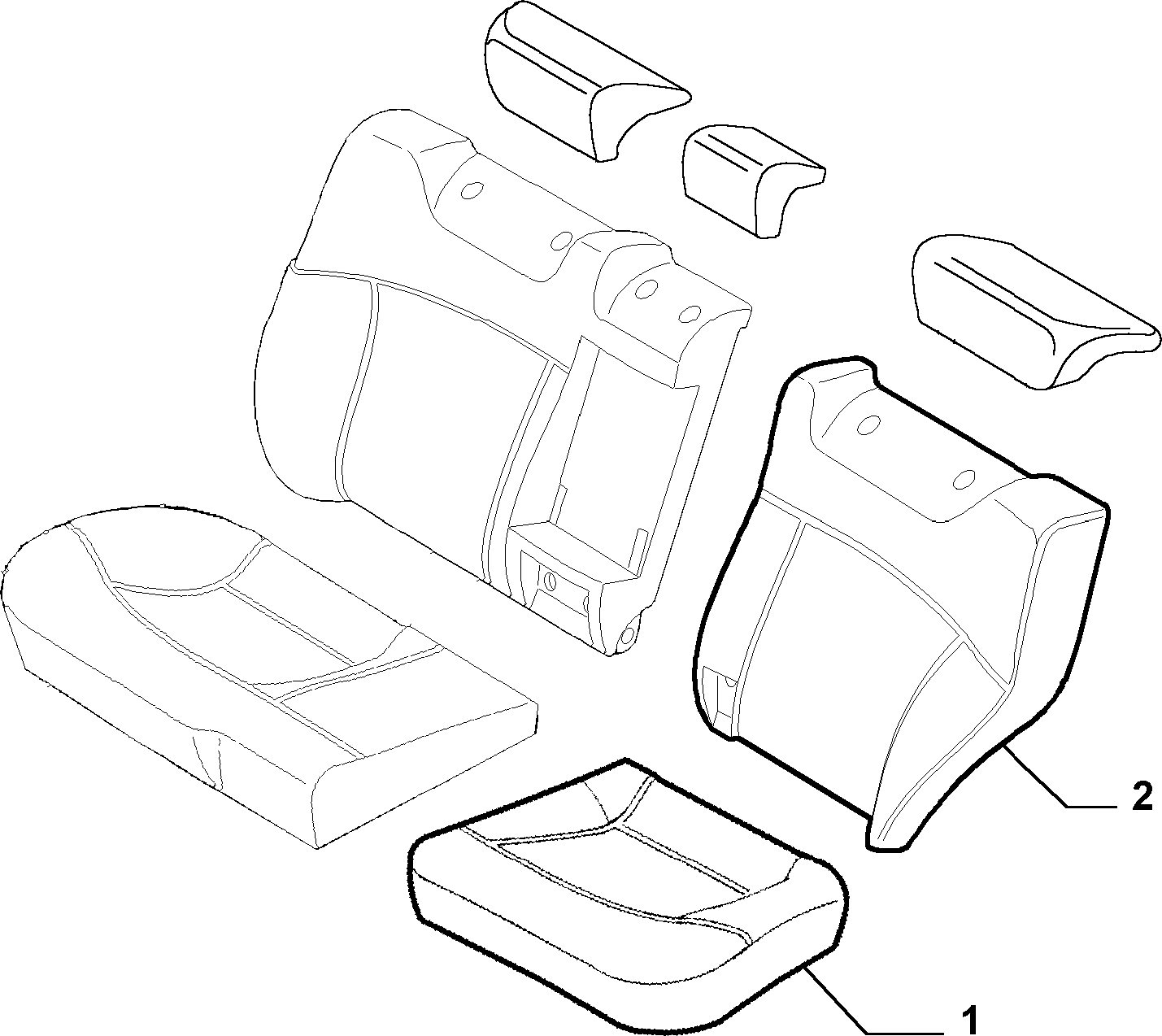 70615/02 REAR SEAT LINING