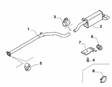 10258-030 REAR AND CENTRAL PIPES