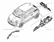 70715-020 TRIM STICKERS