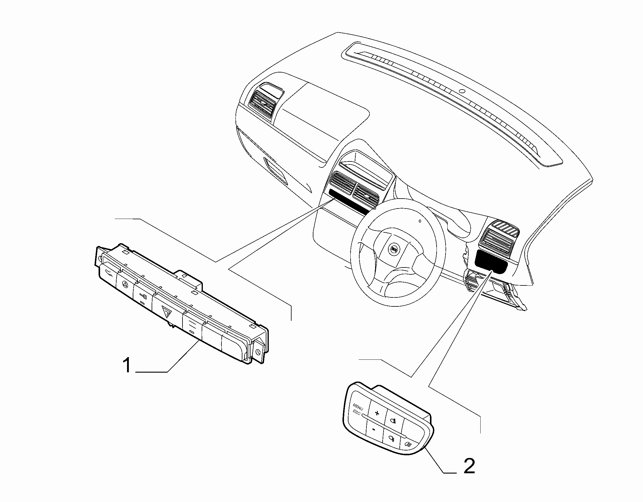 55503-020 DASHBOARD SWITCH