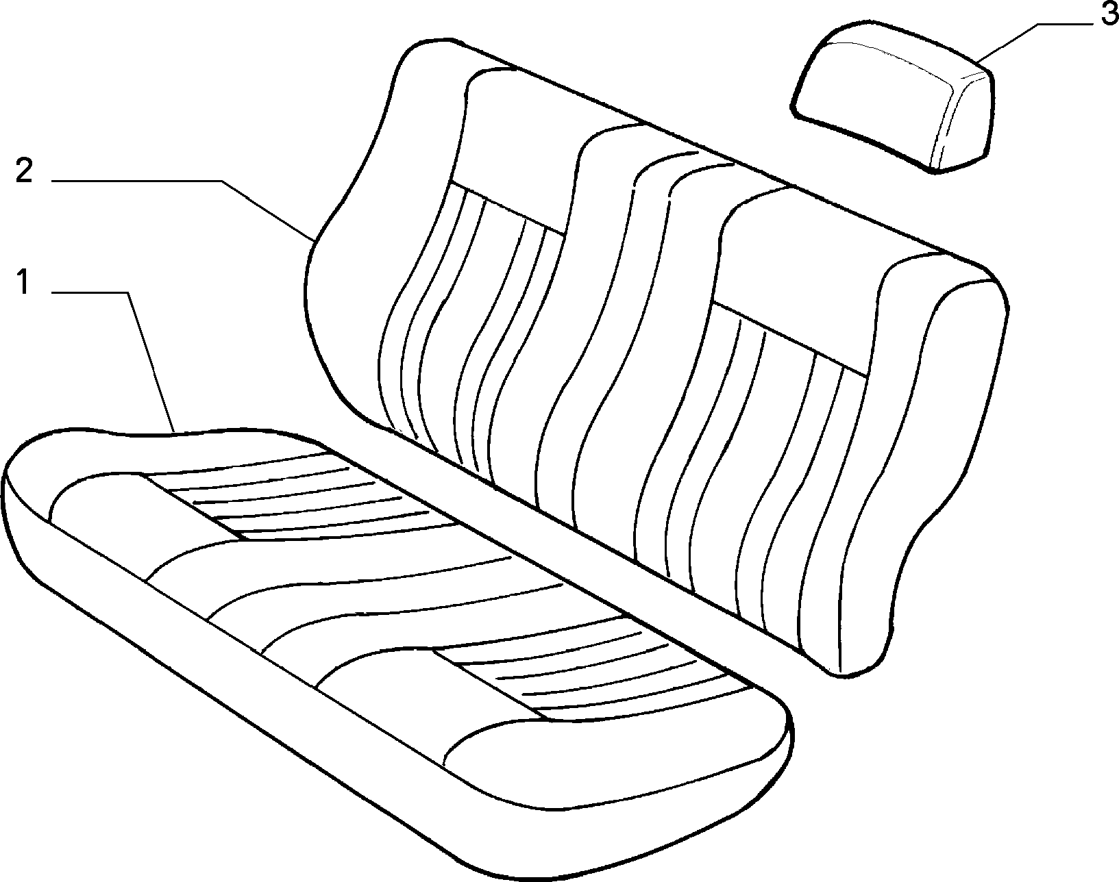 70615/00 REAR SEAT LINING 