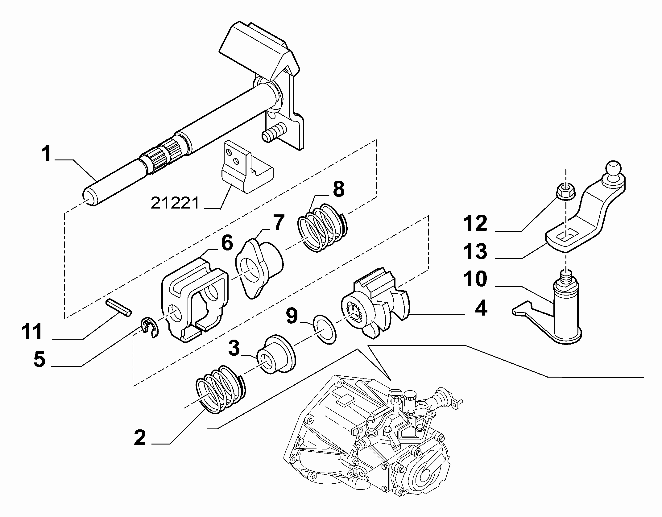 21219-010 GEAR SHAFT
