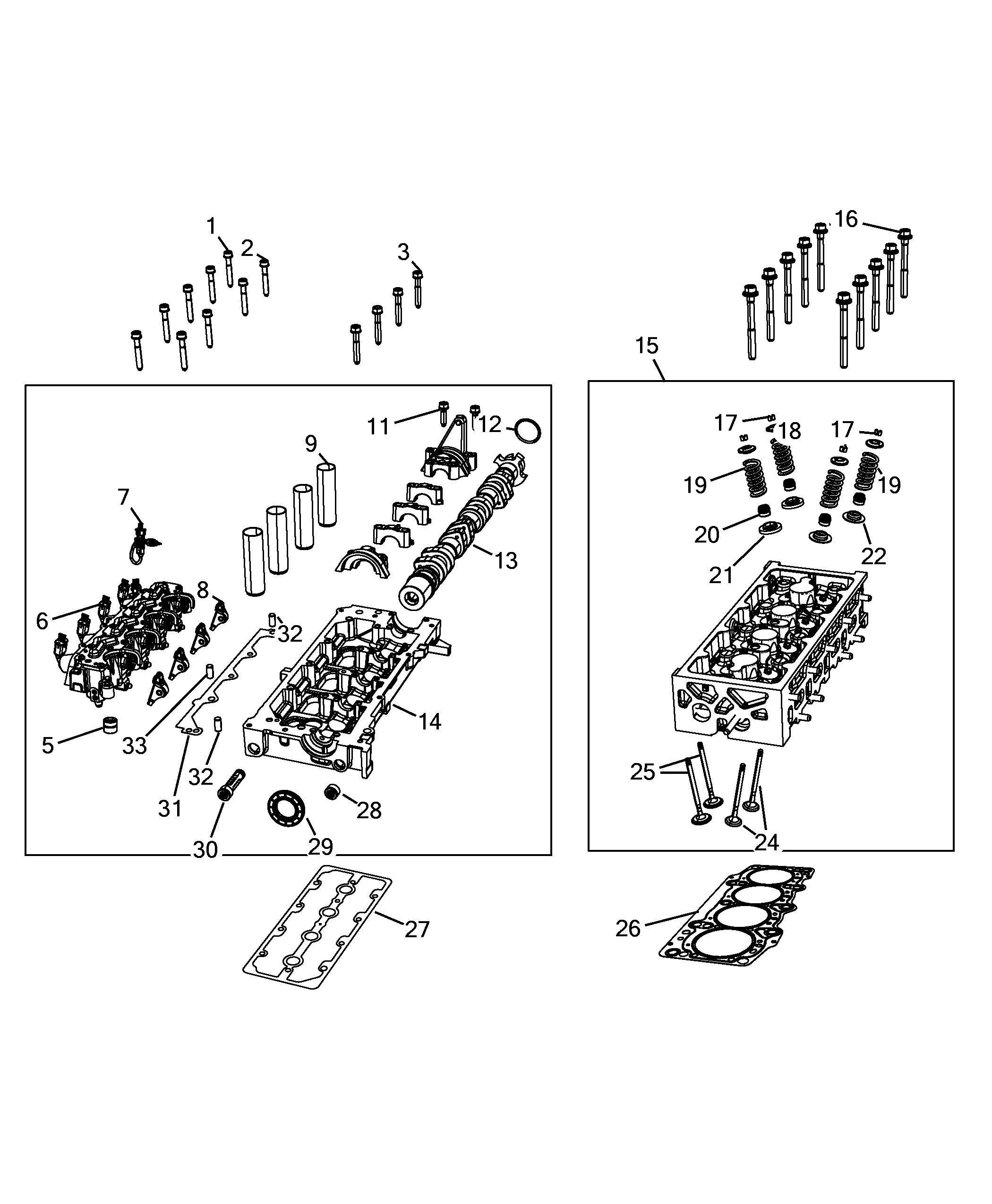 10101-020 CYLINDER HEAD AND GASKETS