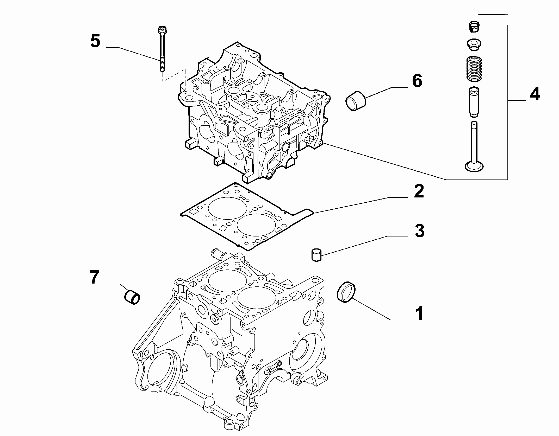 10101-020 CYLINDER HEAD AND GASKETS