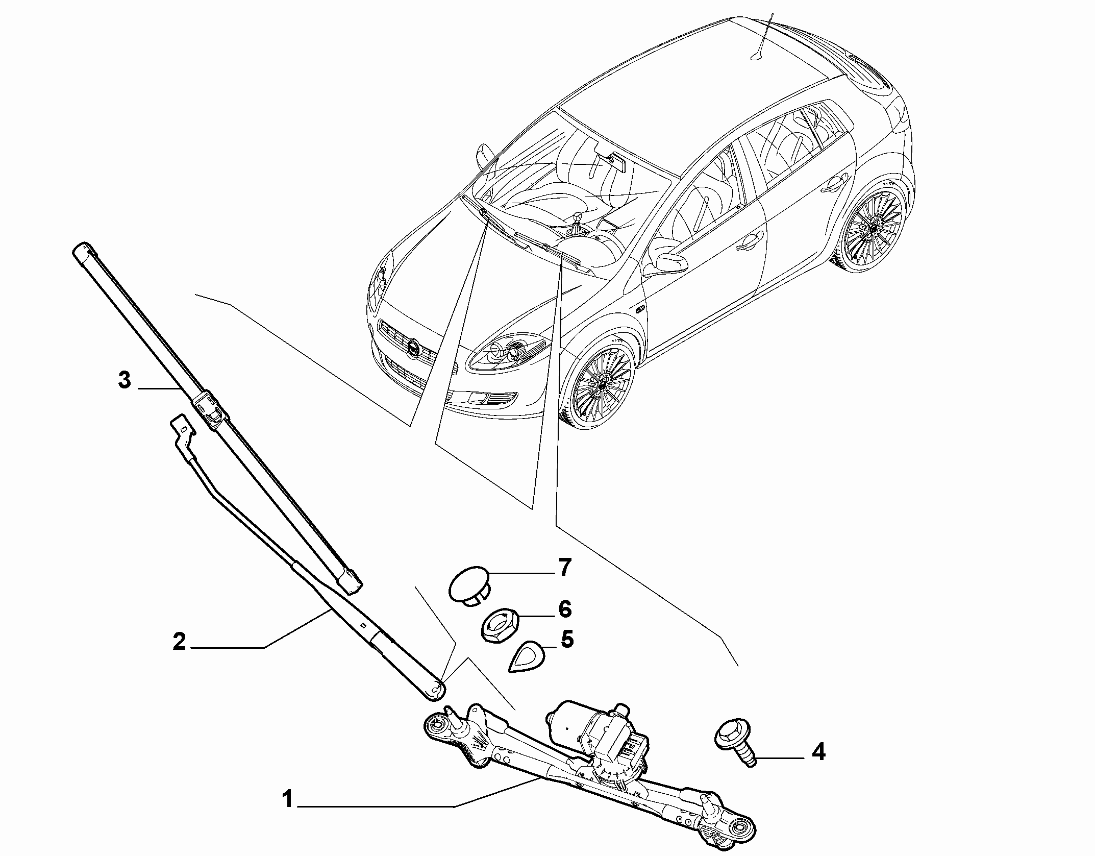 55514-010 WIPERS - ARM, BRUSHES AND MOTOR
