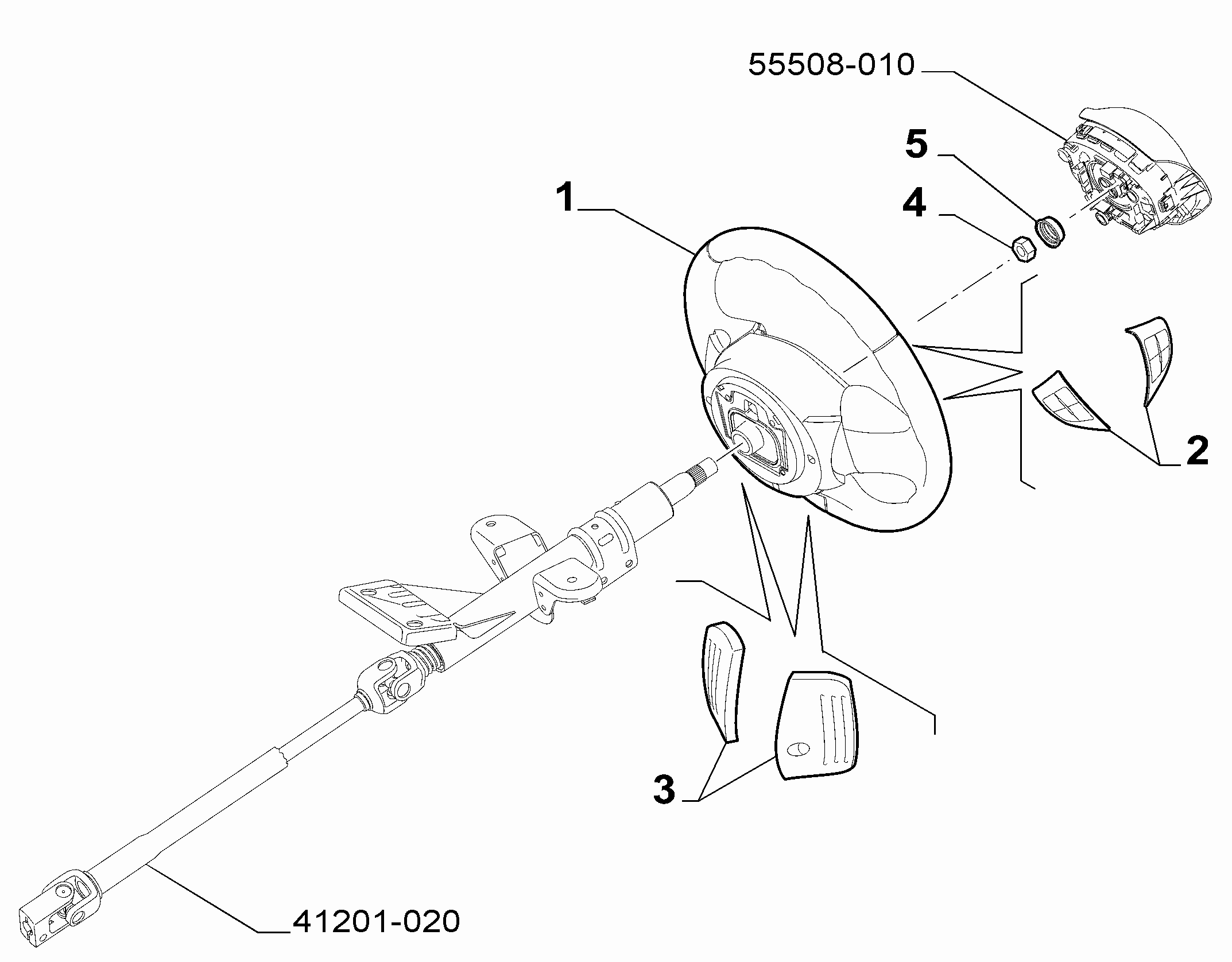 41201-010 STEERING WHEEL