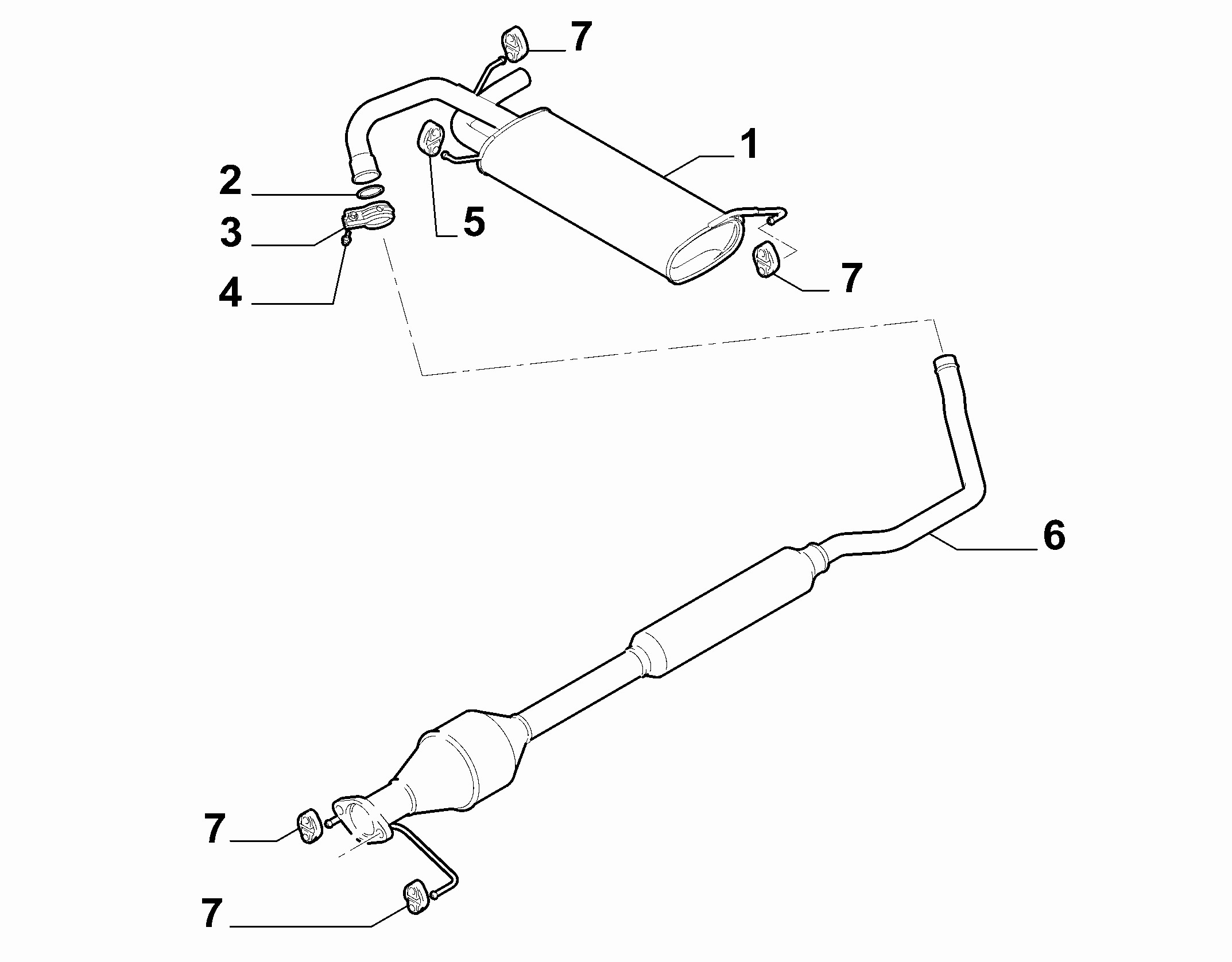 10258-030 REAR AND CENTRAL PIPES