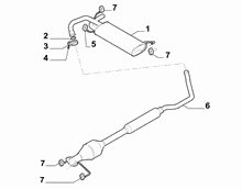 10258-030 REAR AND CENTRAL PIPES