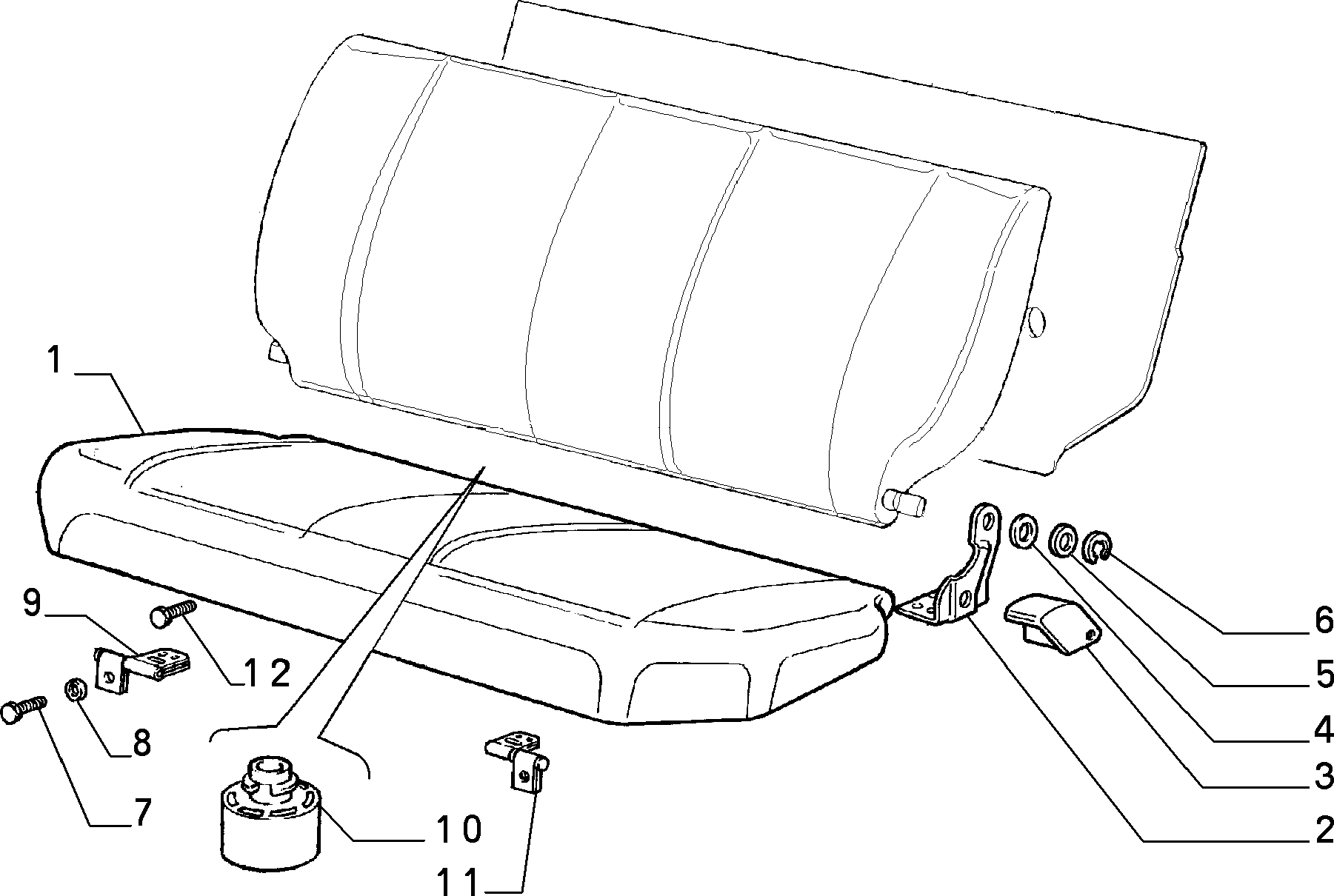70613/00 REAR SEAT 