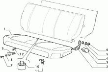 70613/00 REAR SEAT 