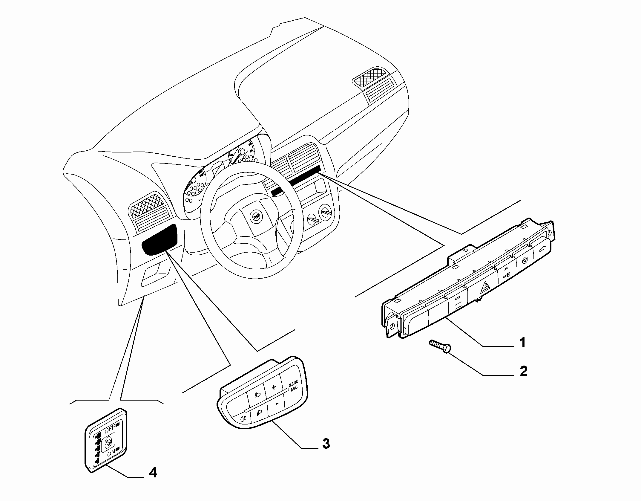 55503-020 DASHBOARD SWITCH