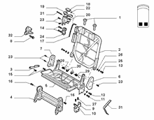 70613/00 REAR SEAT 