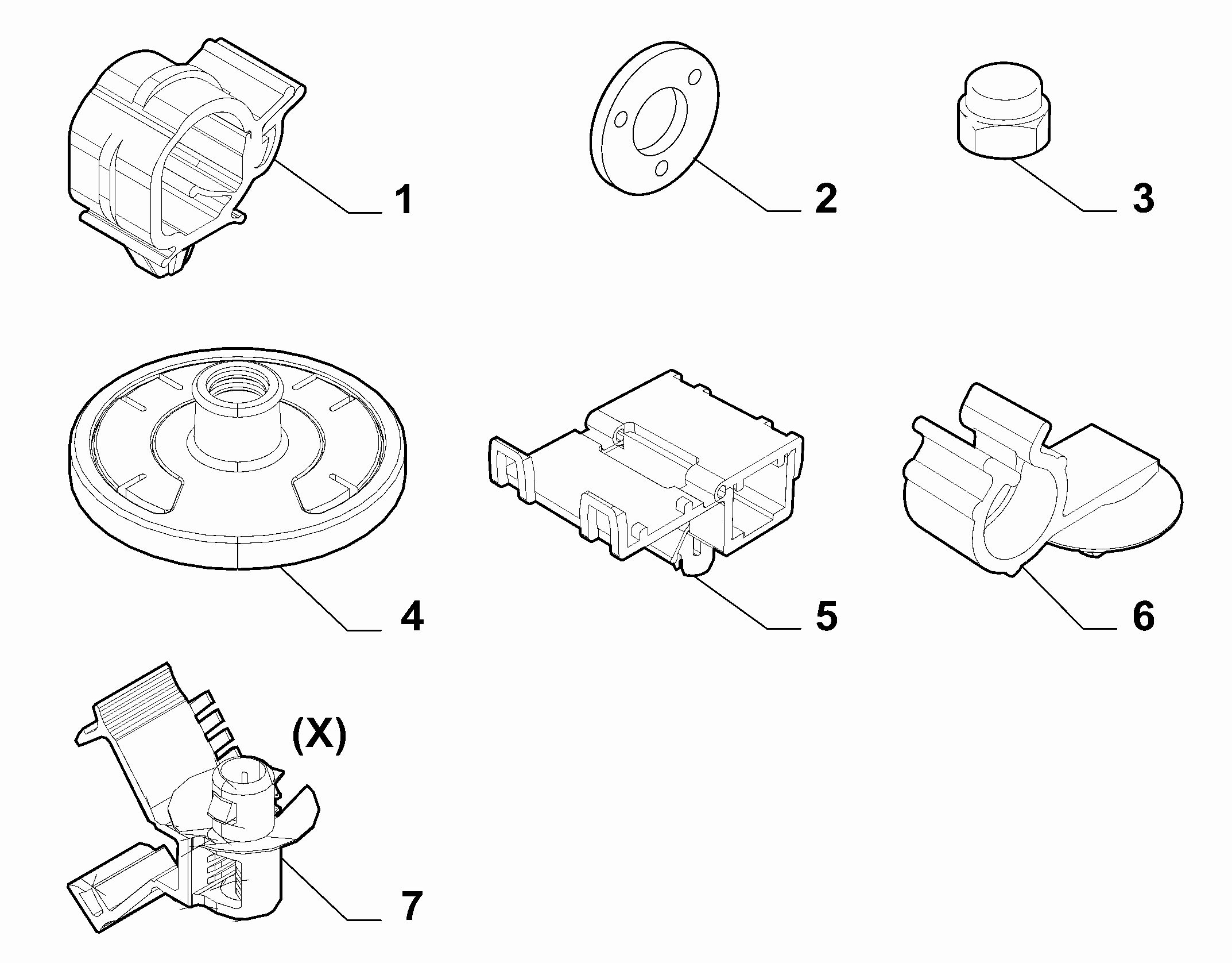 55527-030 PASSENGER COMPARTMENT AND REAR CABLE SET FASTENERS