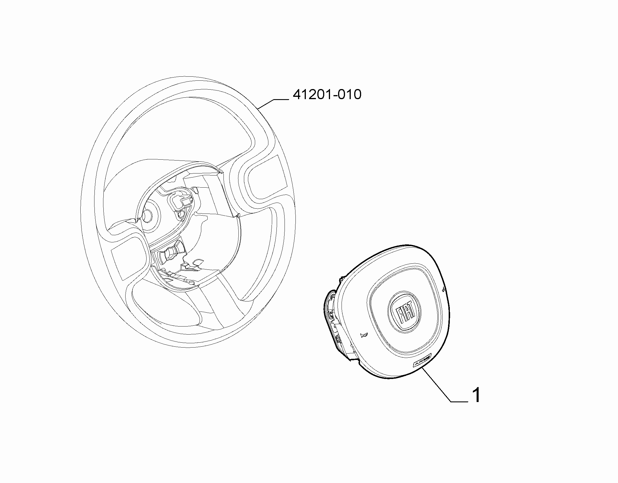 55508-010 DRIVERS AIRBAG