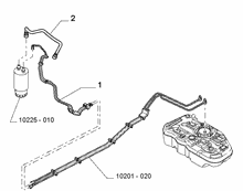 10201-030 ENGINE WELL FUEL PIPES
