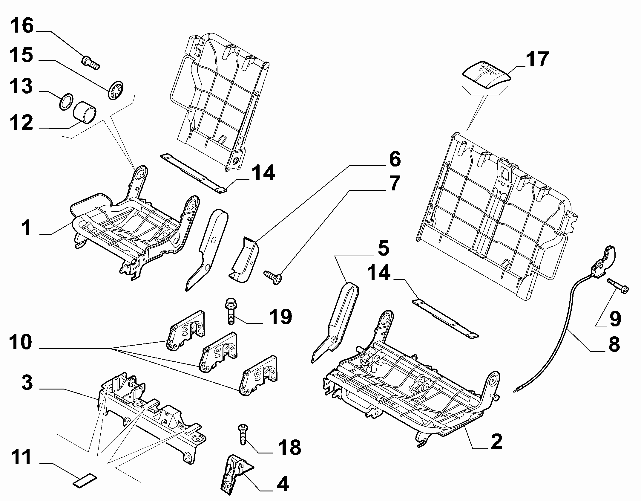 70613/01 REAR SEAT