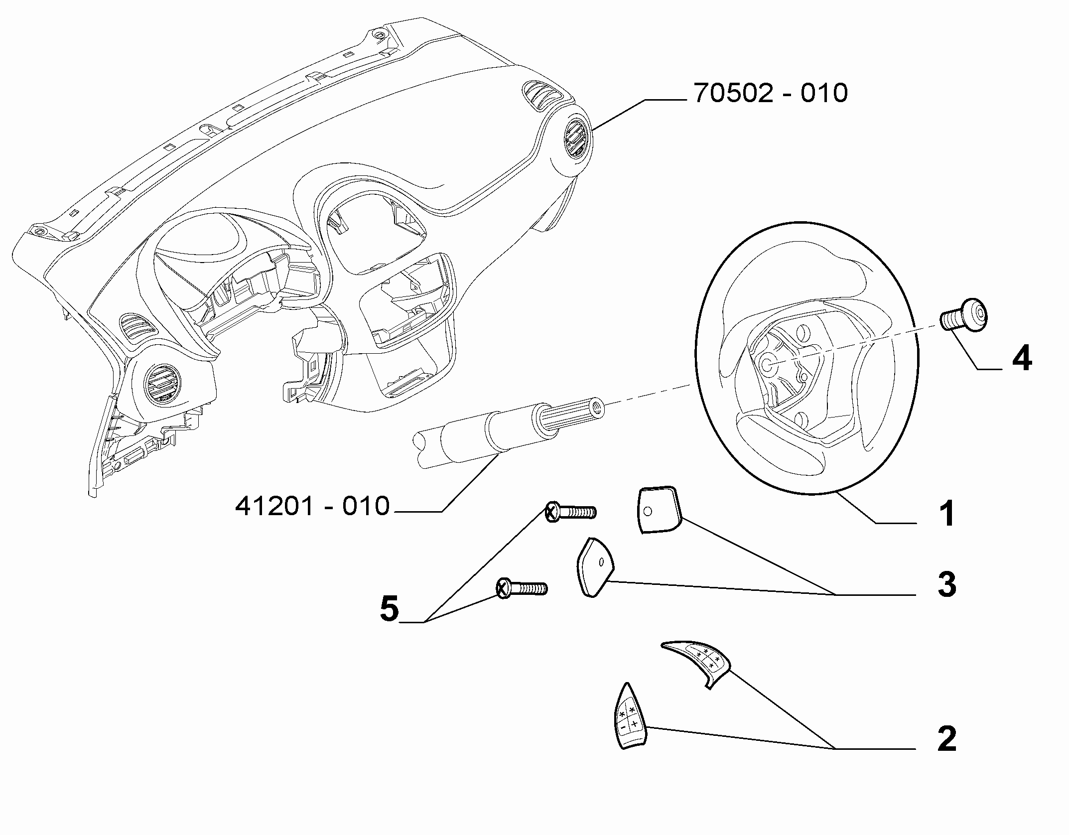 41201-010 STEERING WHEEL