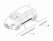 70712-060 DOOR AREA AND OUTER SIDE MOULDINGS (PILLARS EXCLUDED)