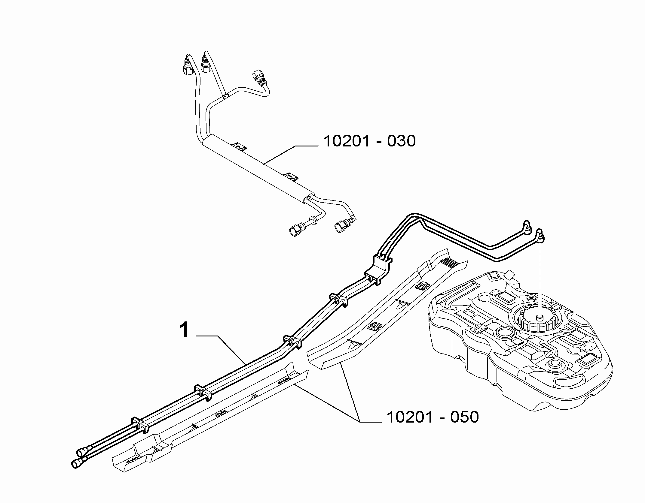 10201-020 UNDERSIDE FUEL PIPES