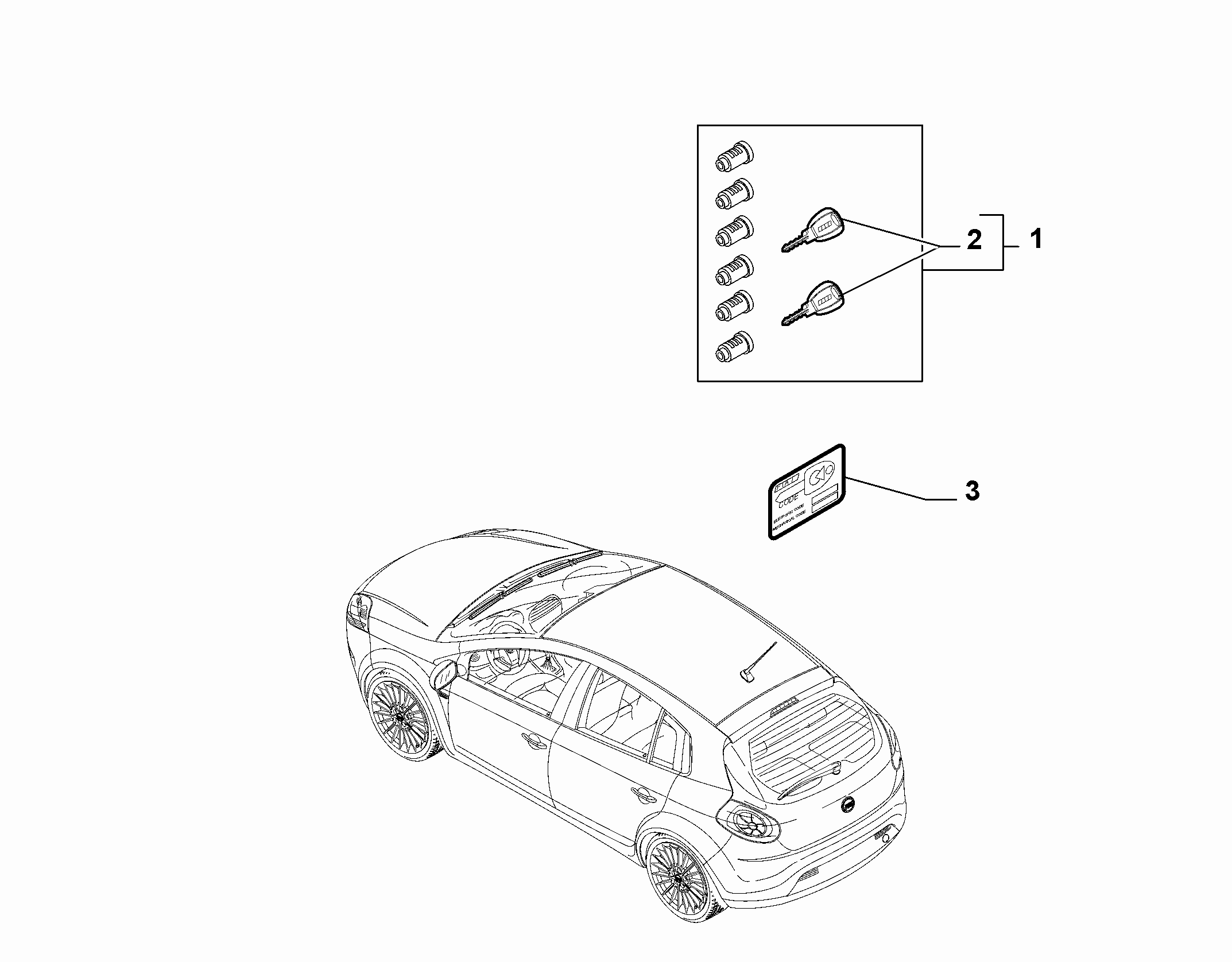 55202-020 KEY KIT AND OPENING SYSTEM