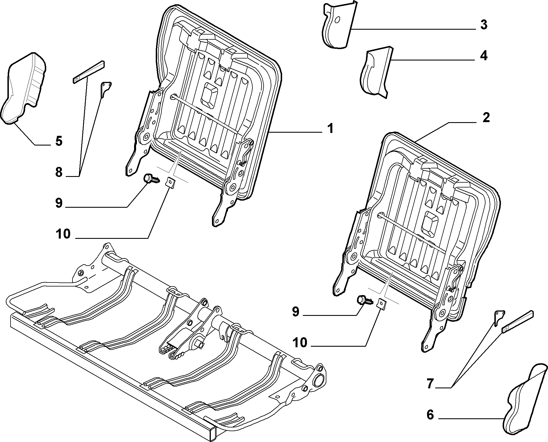 70613/02 REAR SEAT