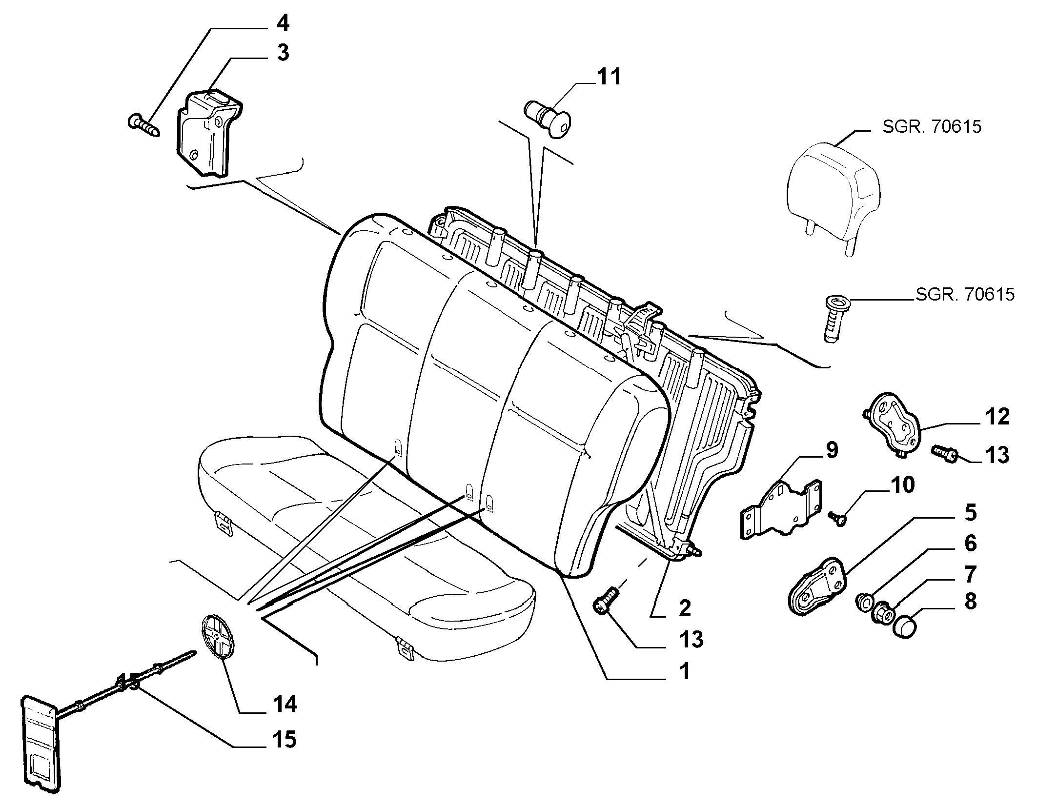 70613/10 REAR SEAT