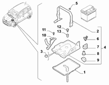 55300-030 BATTERY SUPPORT