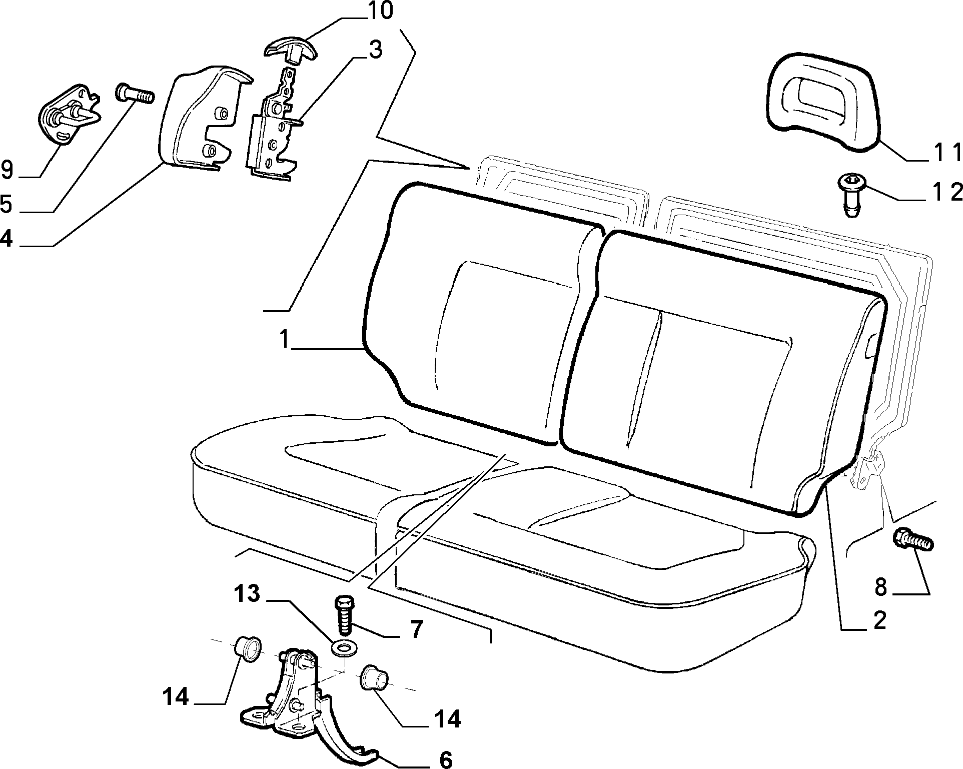 70613/03 REAR SEAT