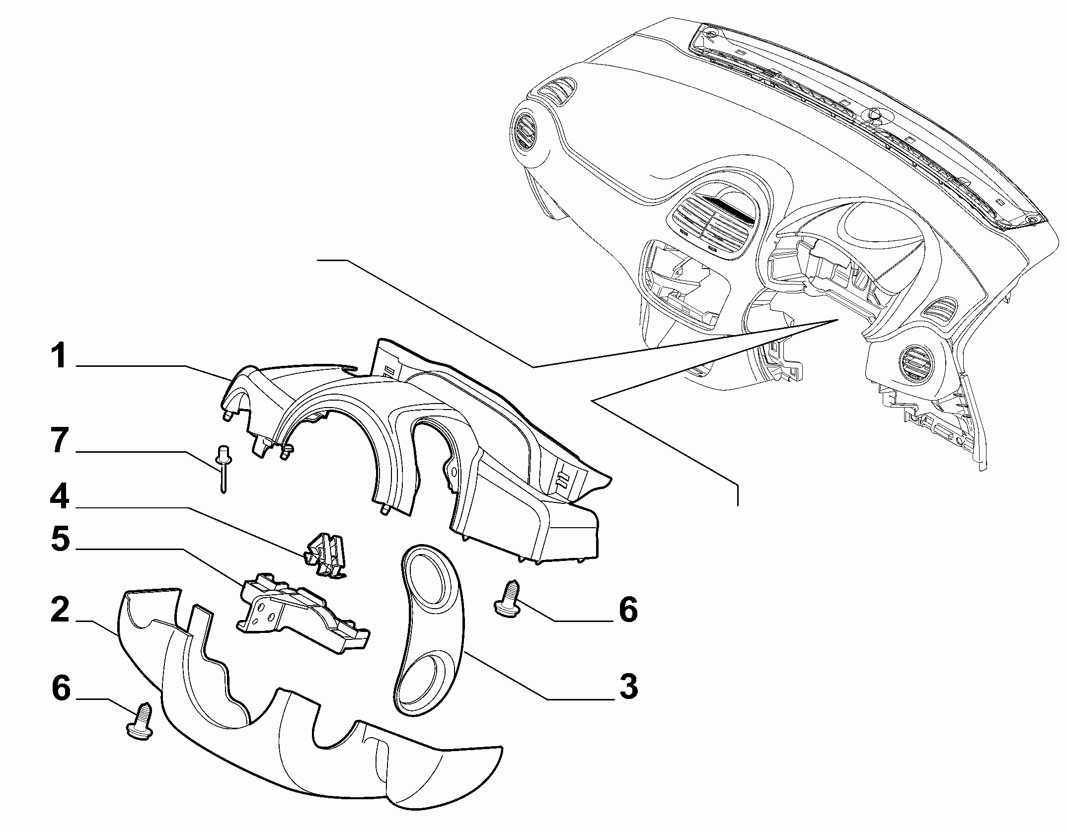 70502-060 STEERING COLUMN GUARDS