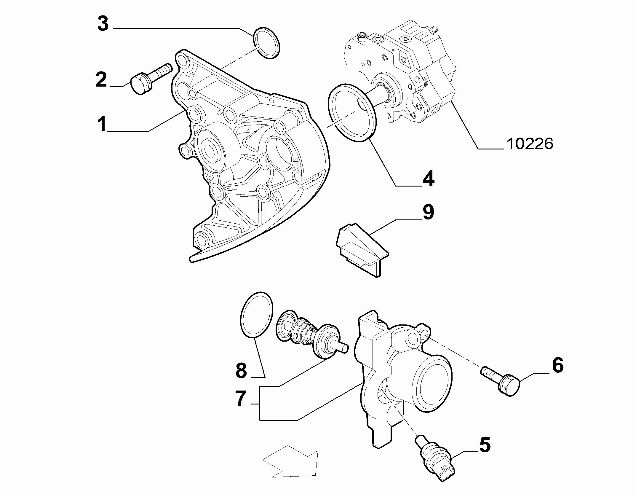 10402-010 WATER PUMP AND GASKETS