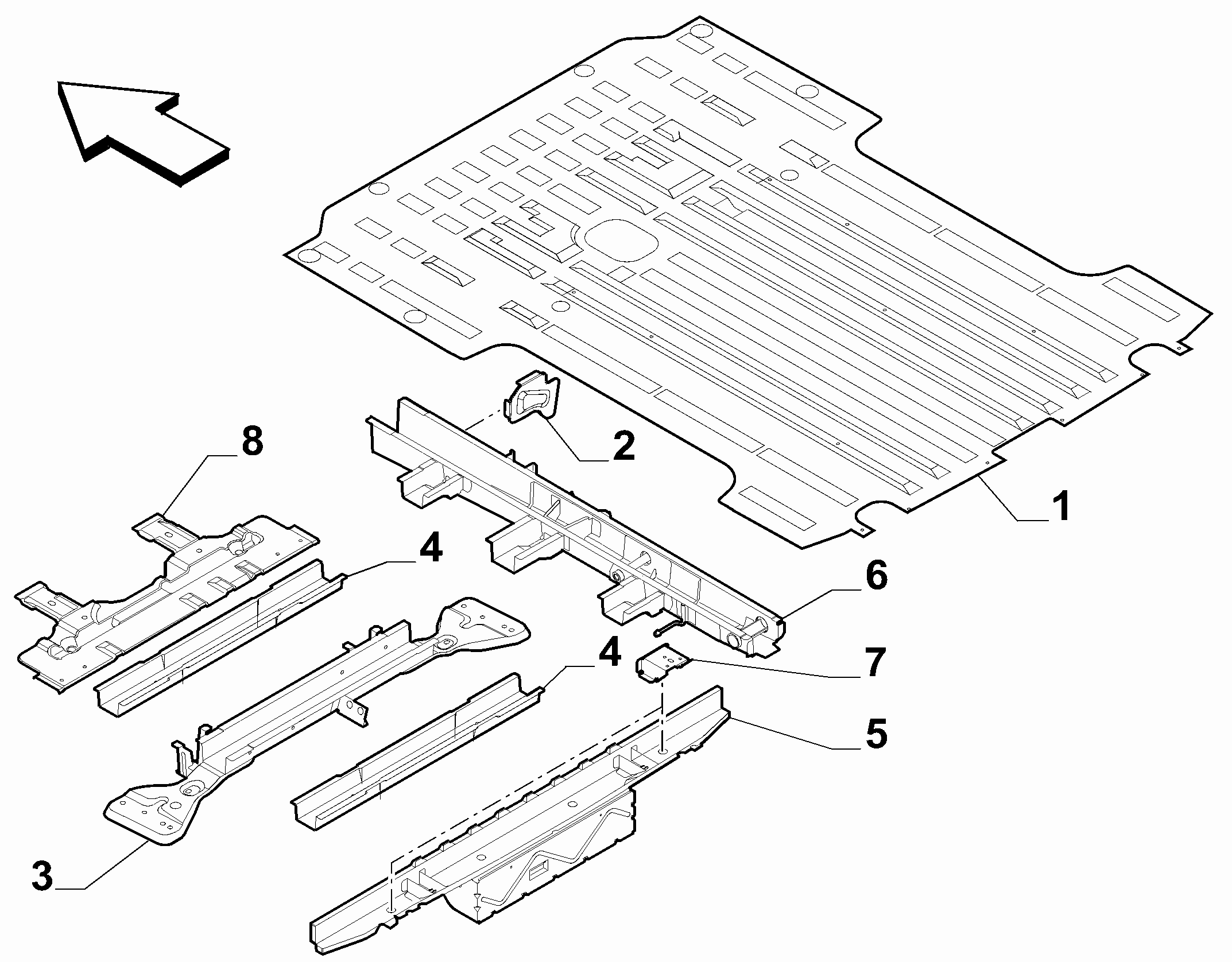 70006-020 REAR FLOOR PANEL