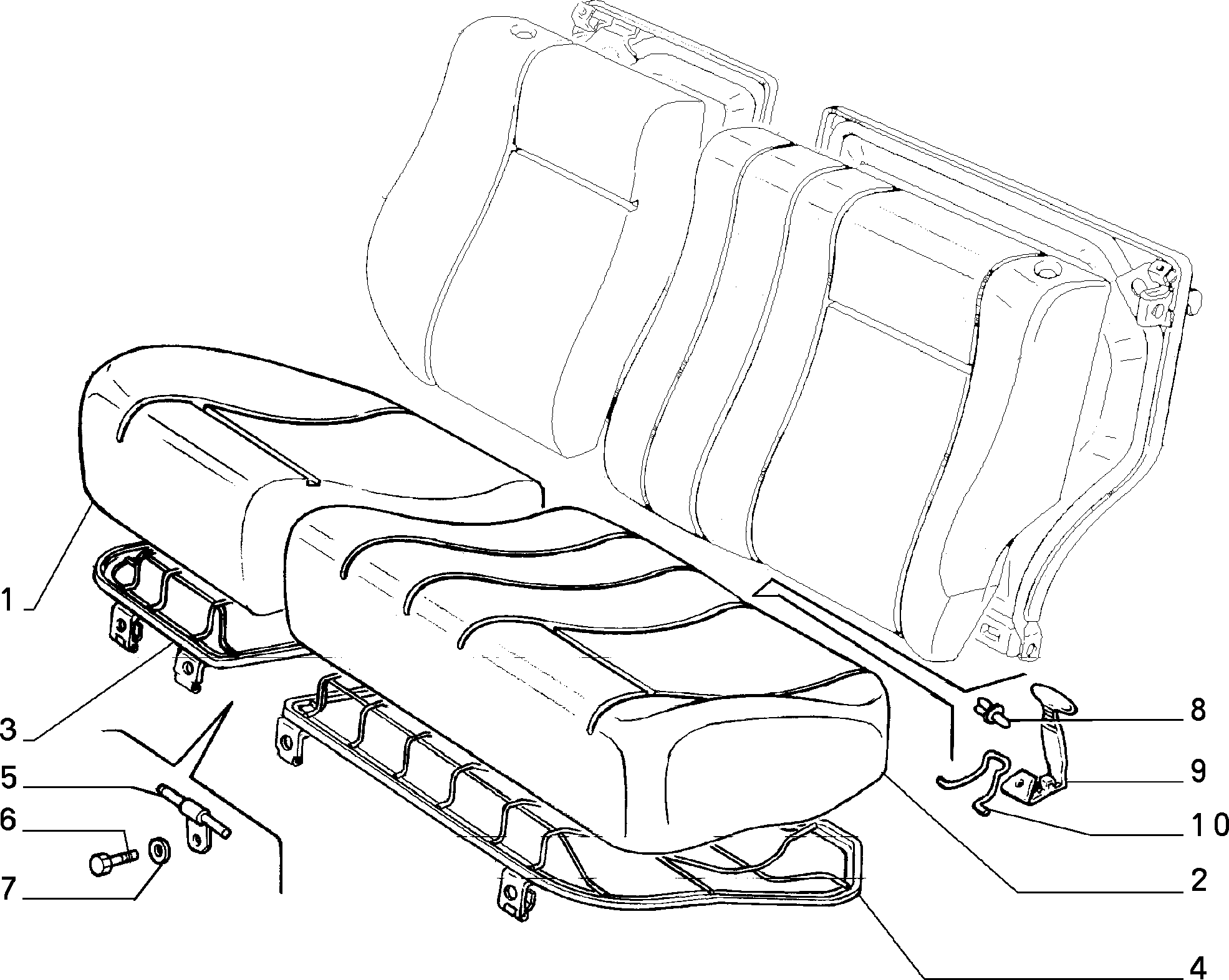 70613/01 REAR SEAT