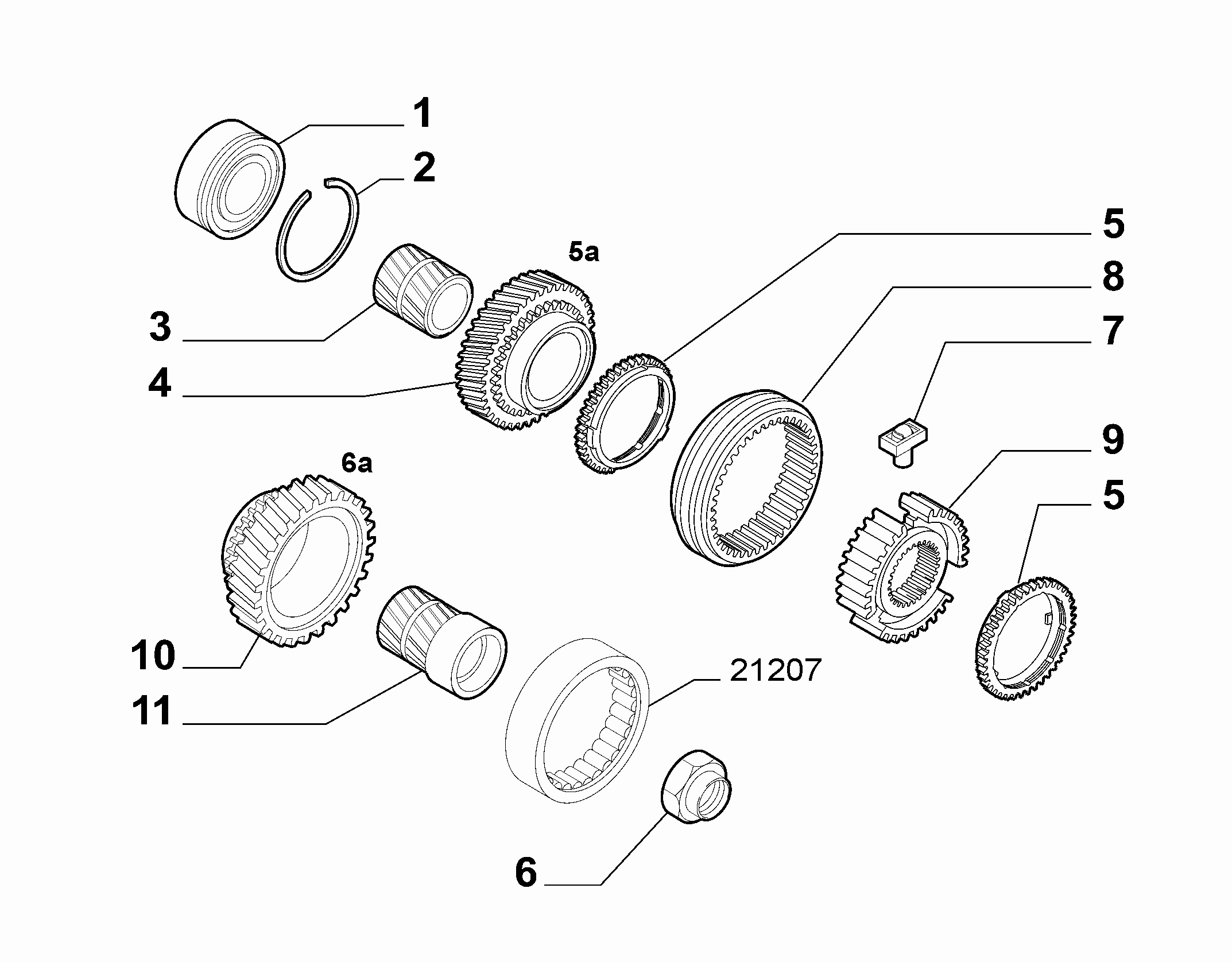 21215-020 GEAR CABLE