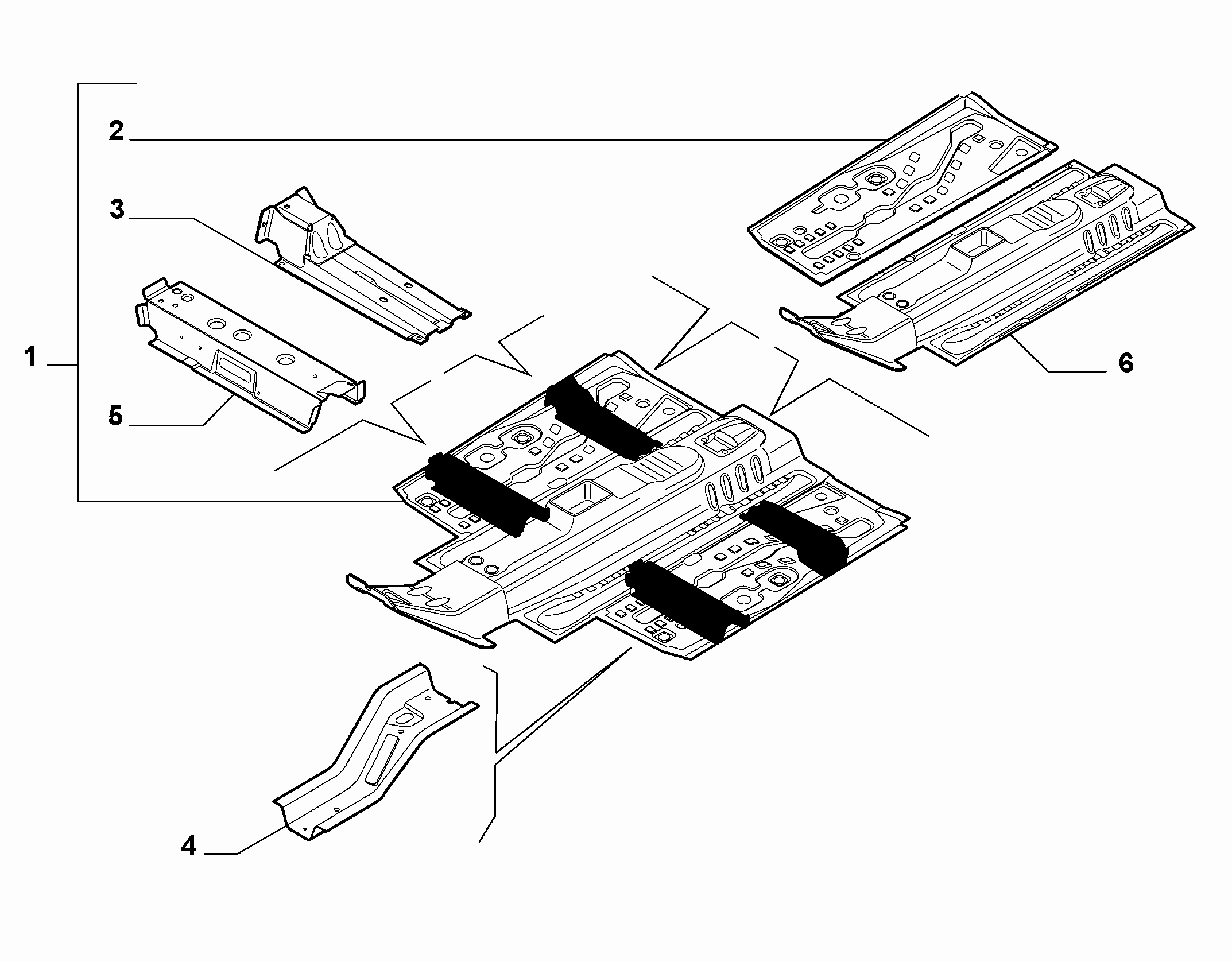 70006-010 CENTRAL FLOOR PANEL