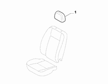 70606-020 FRONT SEAT HEAD REST
