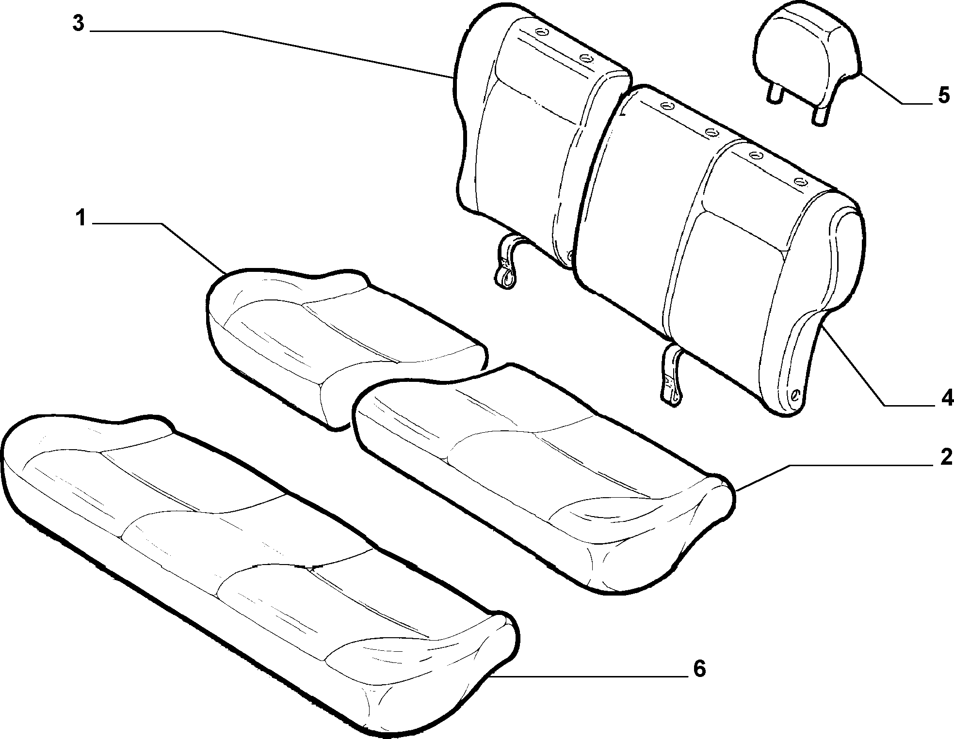 70615/11 REAR SEAT LINING