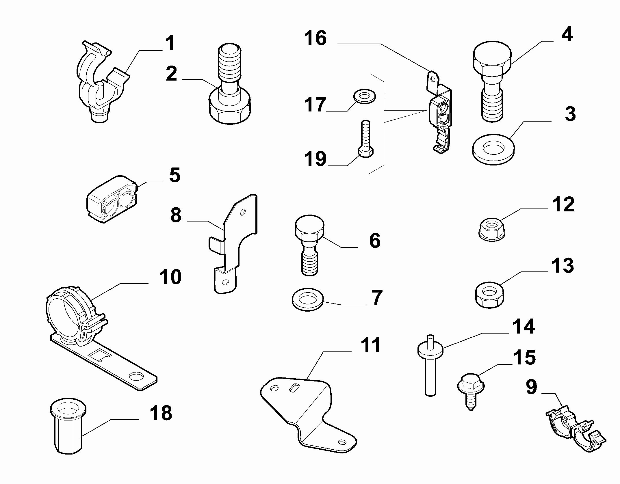41207-040 HYDRAULIC SYSTEM CLAMPS