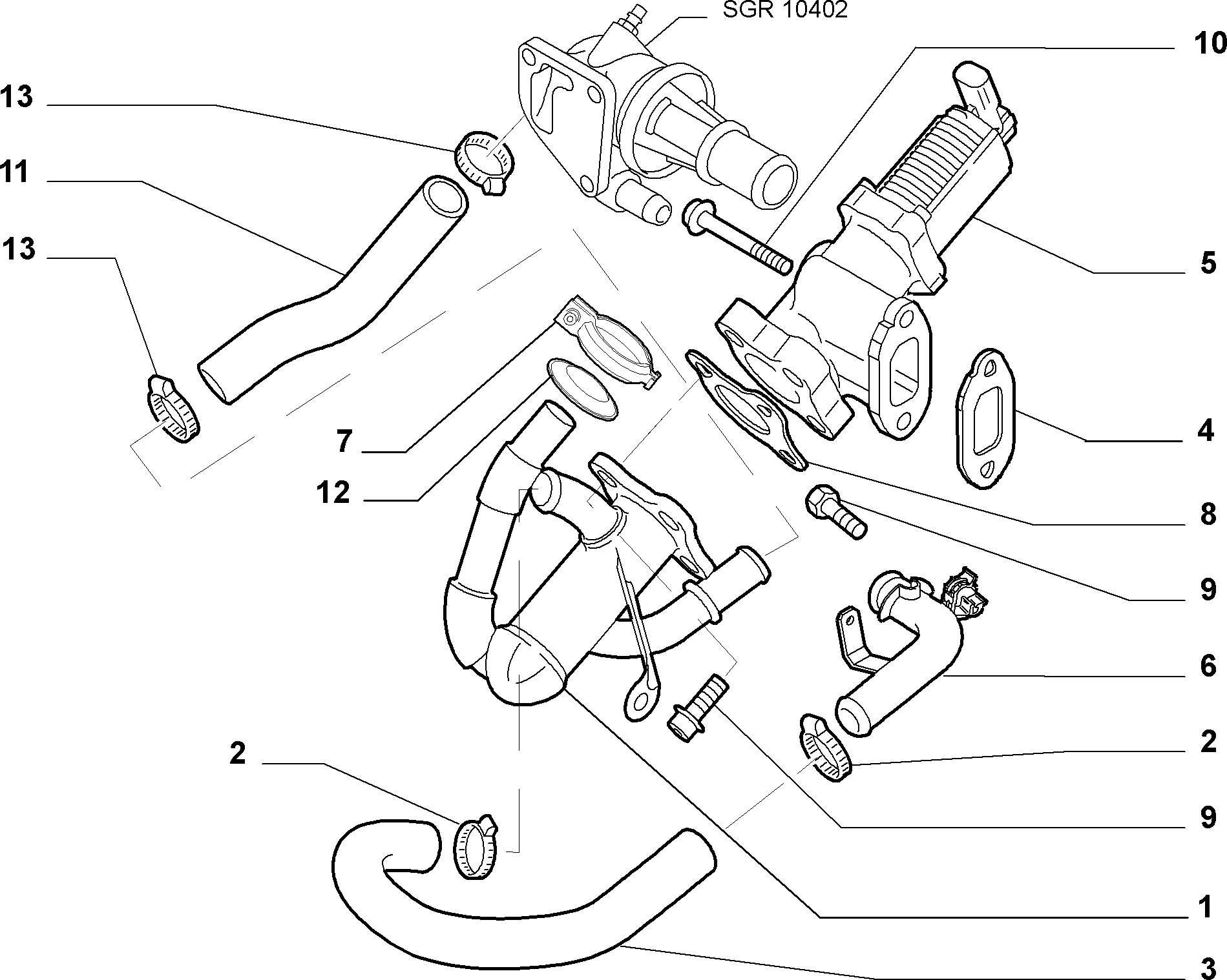 10259-010 OIL COOLER AND EGR VALVE