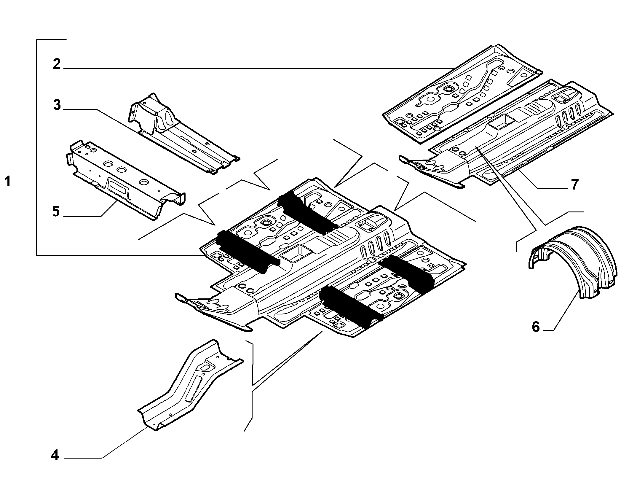 70006-010 CENTRAL FLOOR PANEL