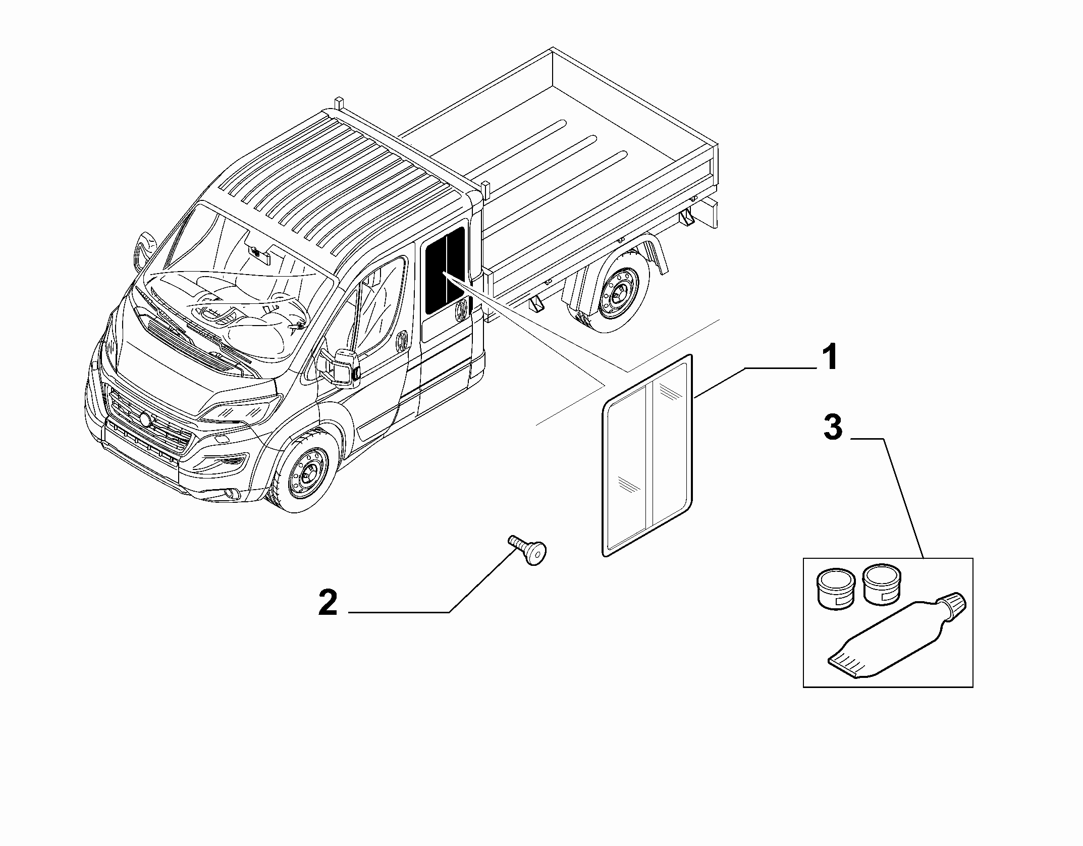 70136-030 REAR WINDOW AND CHANNEL RUNNER