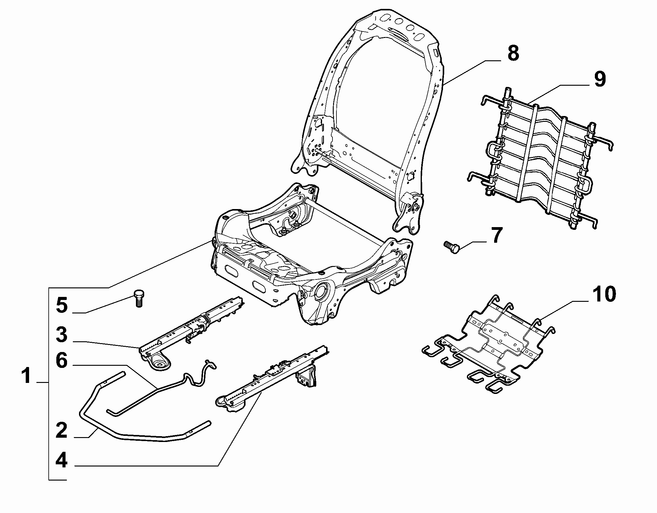 70601-022 PASSENGER SEAT FRAMES